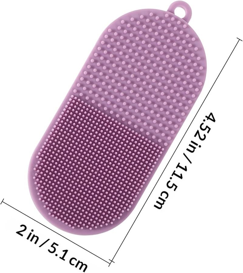Purple Silicone Facial Brush Deep Cleansing Exfoliator For Sensitive Skin - Image 2